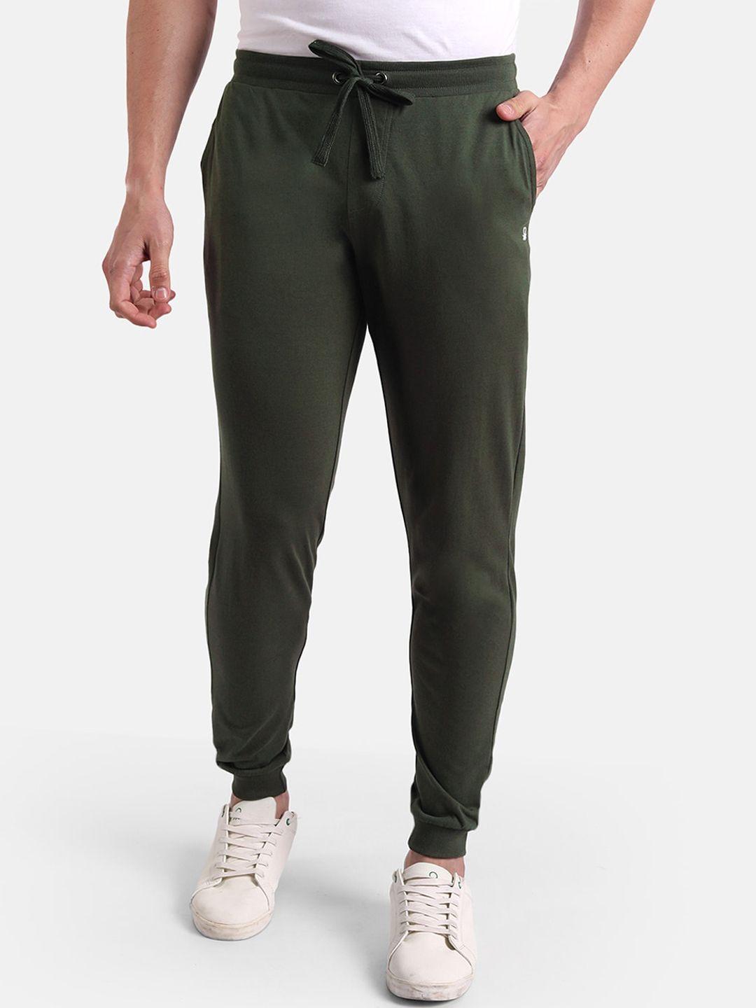 united colors of benetton men olive green joggers trousers