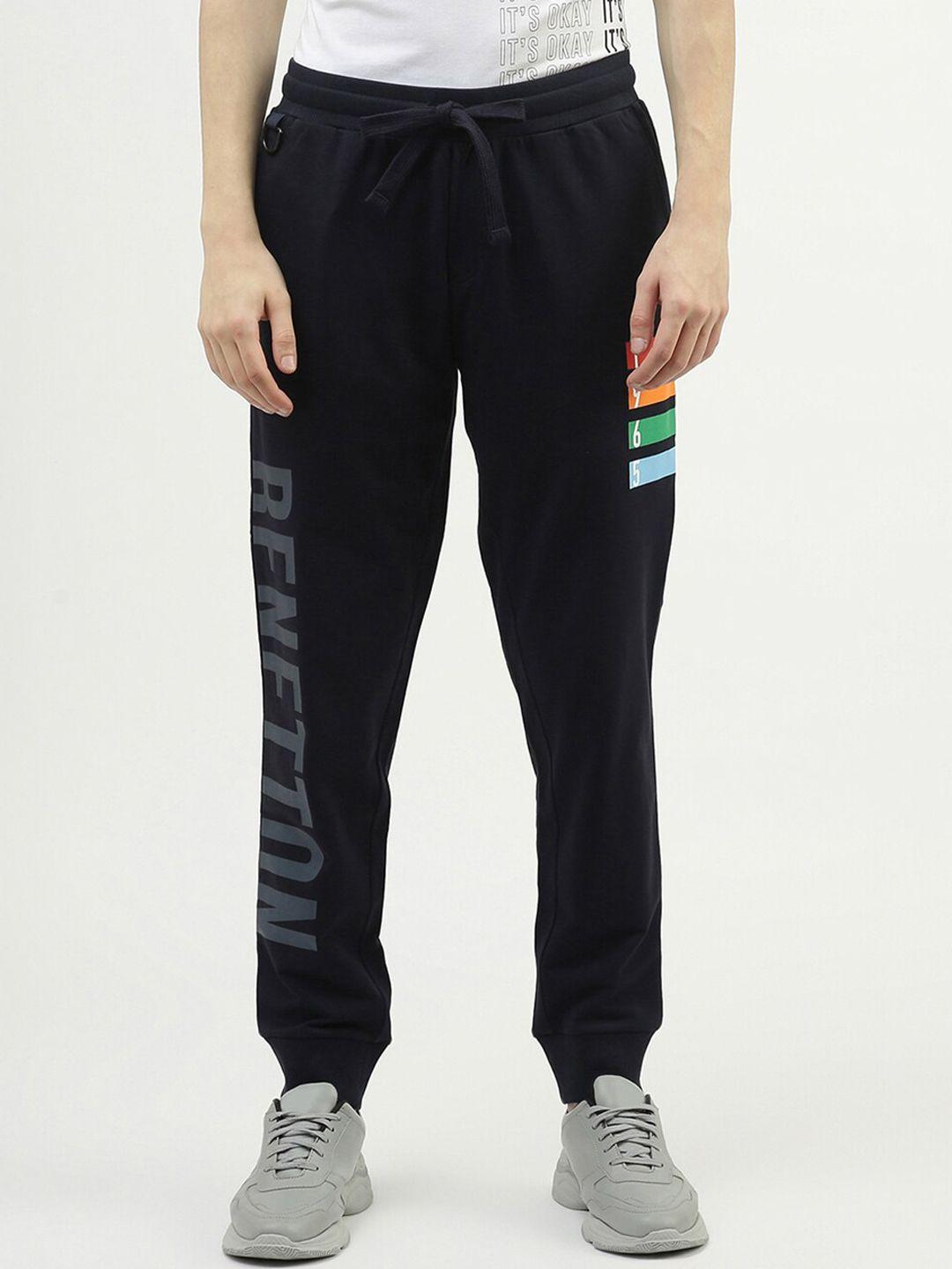 united colors of benetton men printed cotton joggers