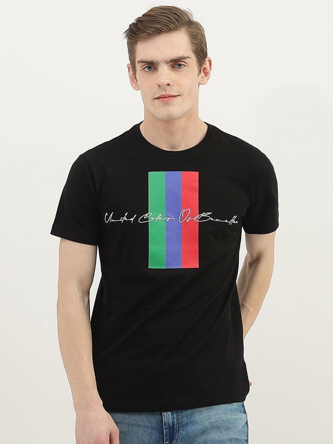 united colors of benetton men printed cotton t-shirt