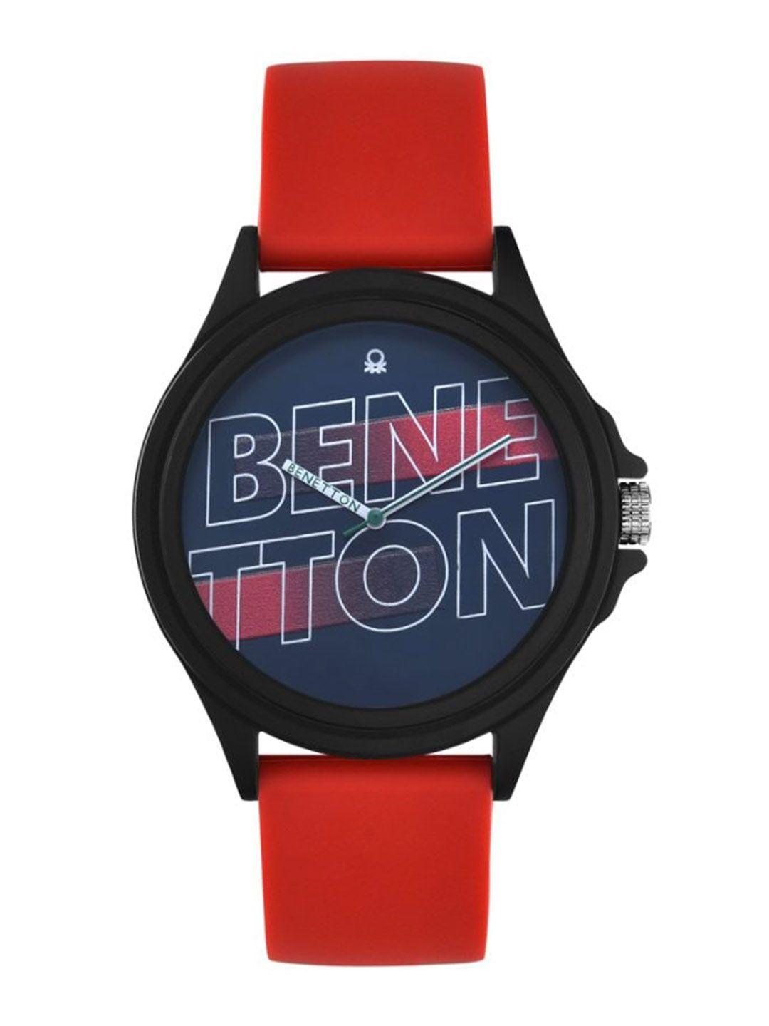 united colors of benetton men printed dial & straps analogue watch uwucg0300