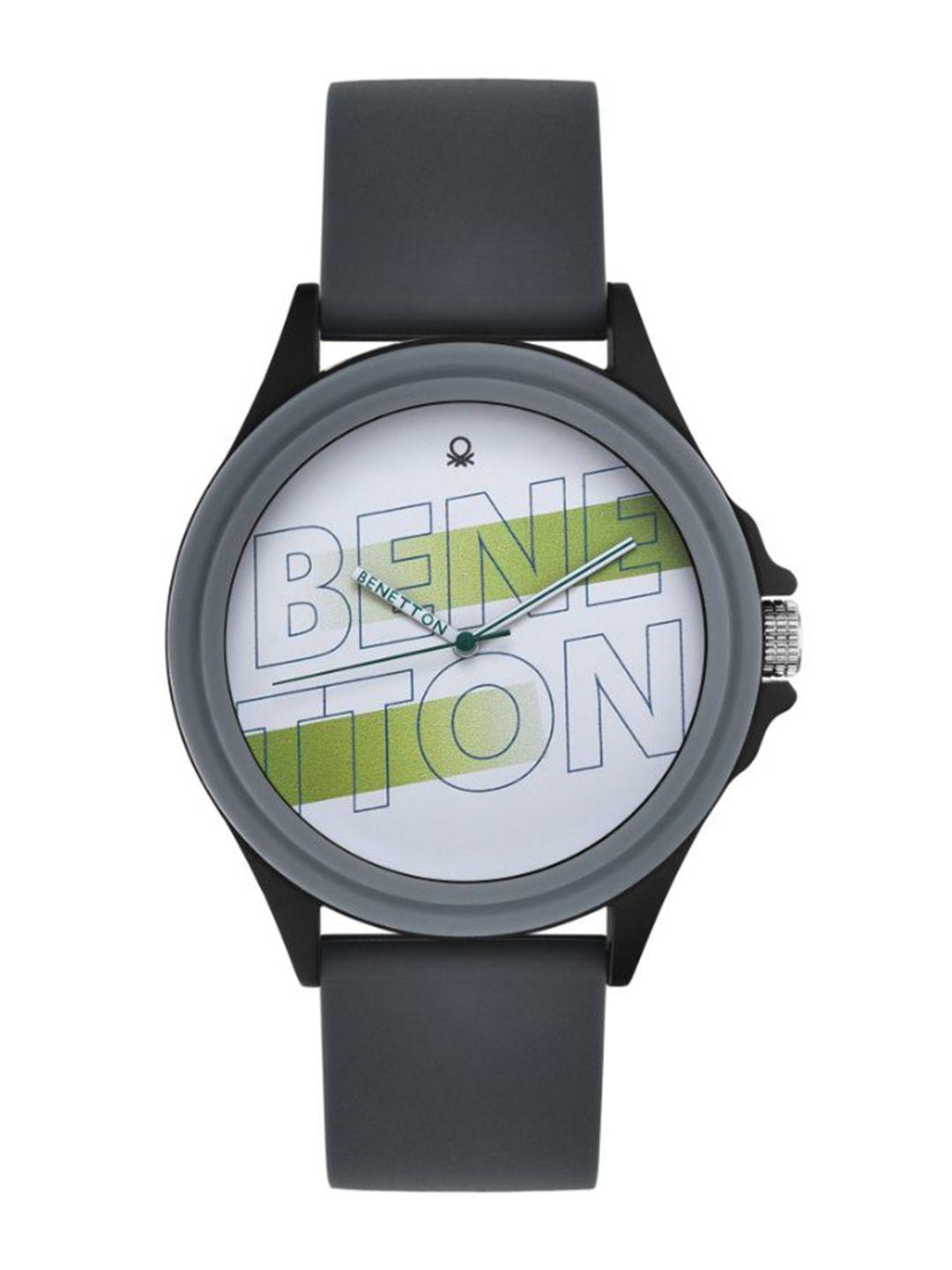 united colors of benetton men printed dial & straps analogue watch uwucg0302