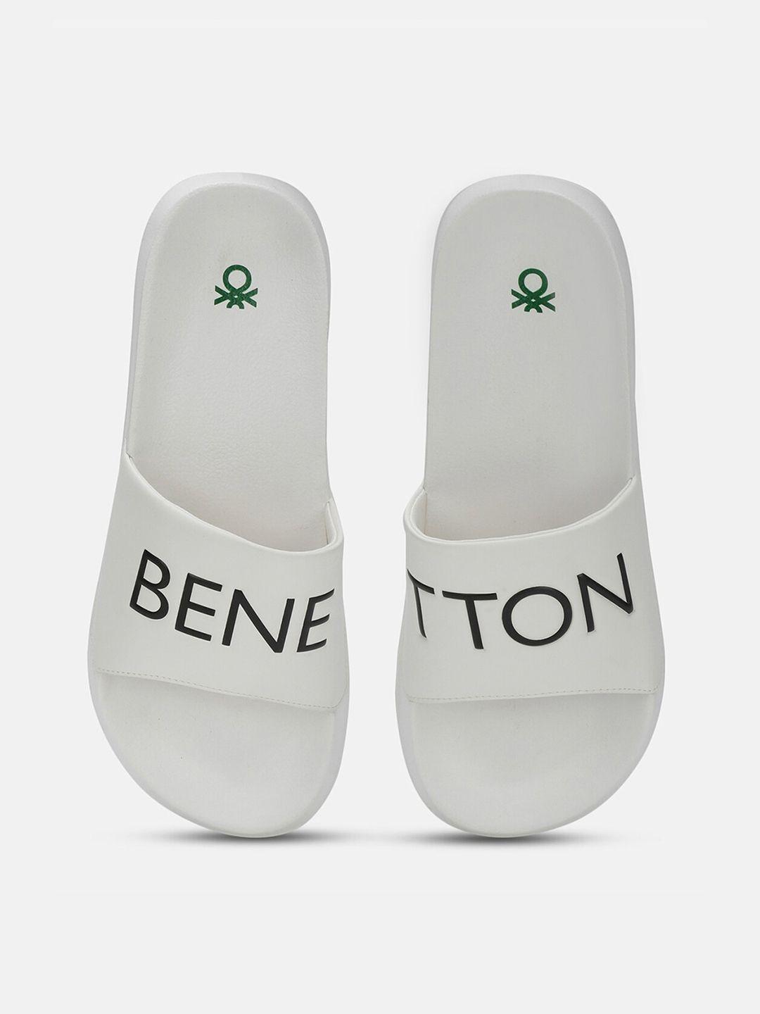 united colors of benetton men printed sliders