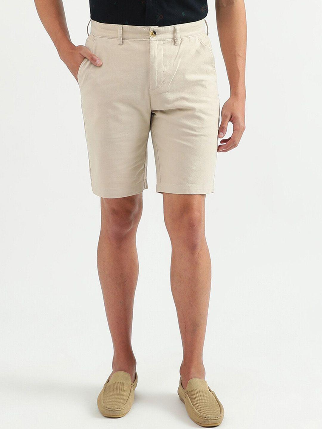 united colors of benetton men slim fit cotton shorts