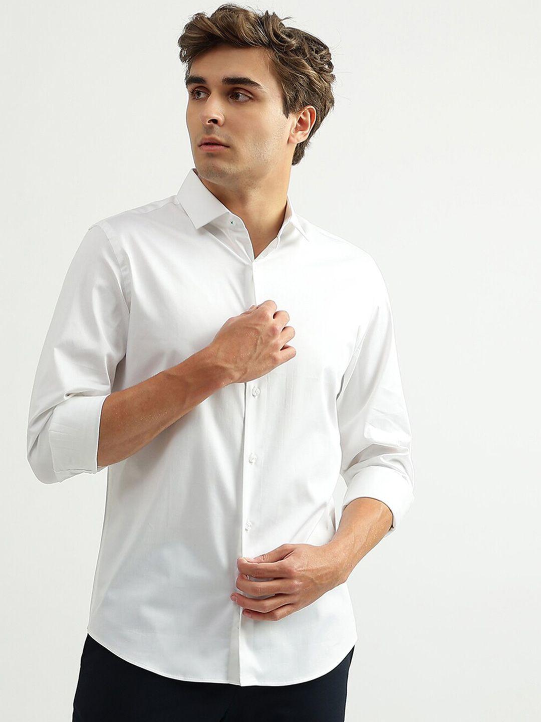 united colors of benetton men slim fit formal cotton shirt