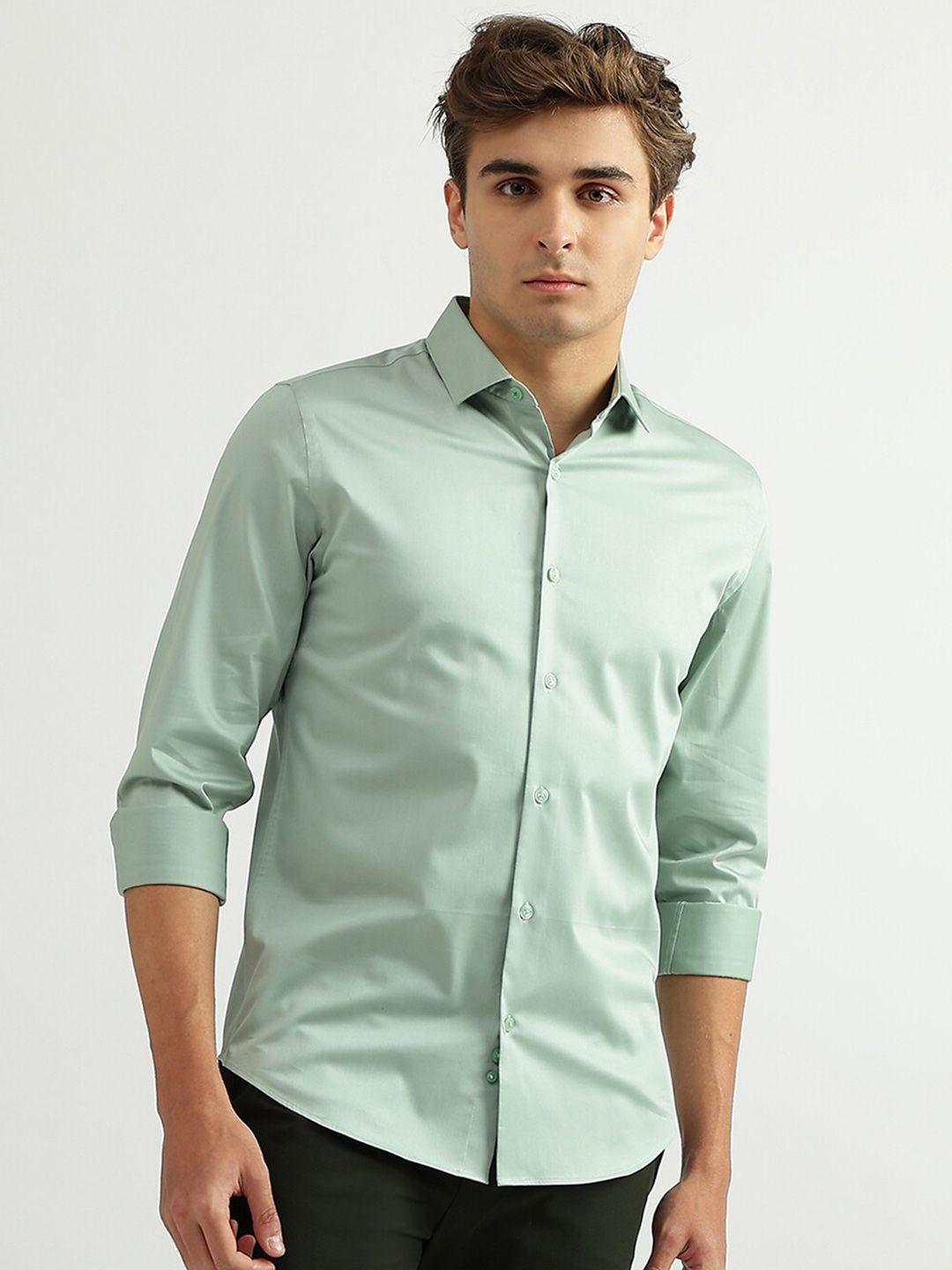 united colors of benetton men slim fit formal cotton shirt