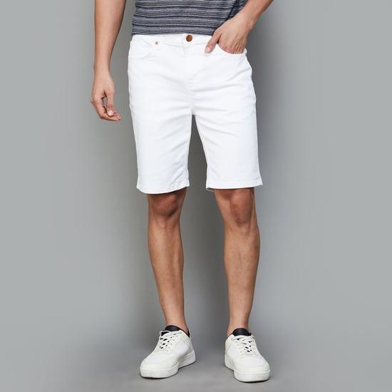 united colors of benetton men solid regular fit shorts