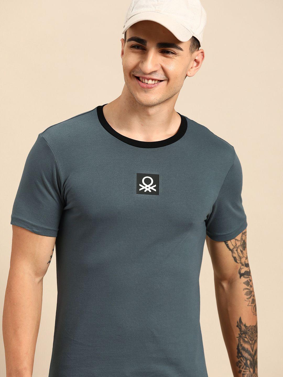 united colors of benetton men solid t-shirt