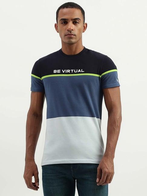 united colors of benetton multicolor regular fit crew t-shirt