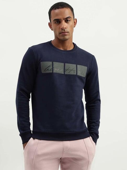 united colors of benetton navy regular fit sweatshirt