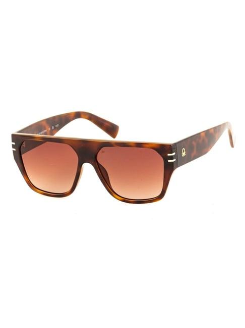 united colors of benetton orange square sunglasses for men