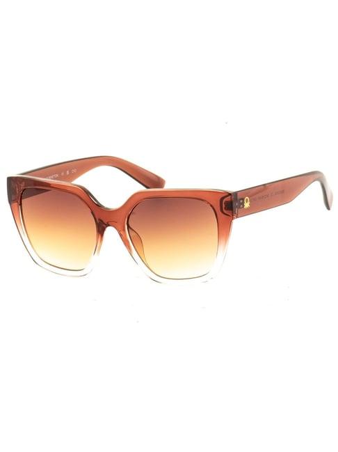 united colors of benetton orange square sunglasses for women