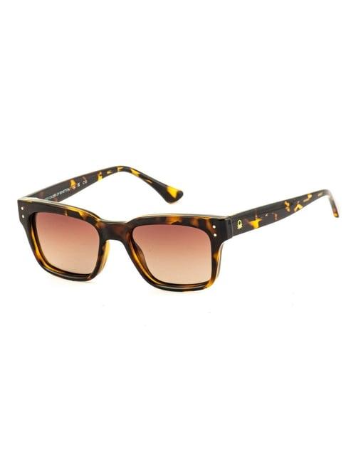 united colors of benetton orange square unisex sunglasses