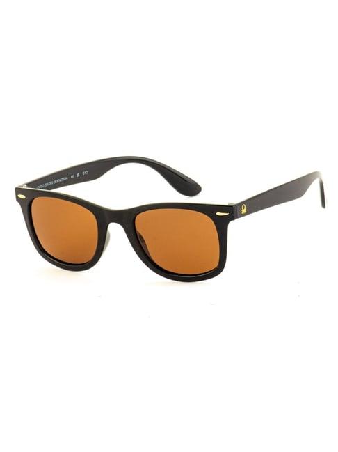 united colors of benetton orange wayfarer sunglasses for men