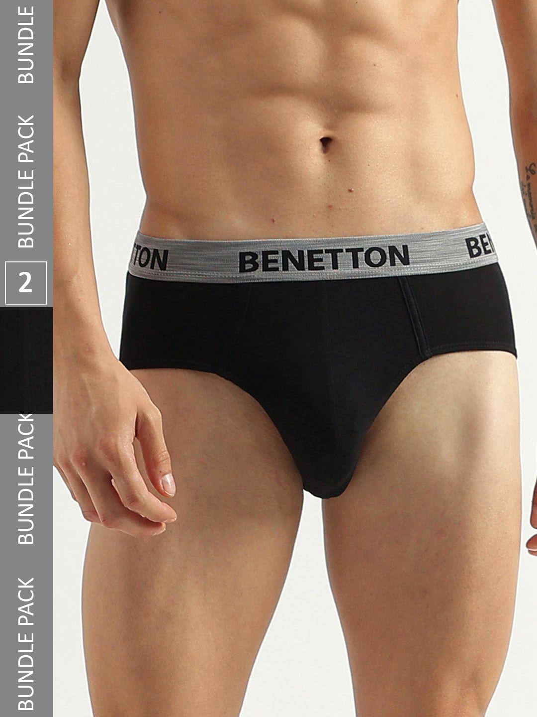 united colors of benetton pack of 2 low rise briefs 23p3menuc143i906s