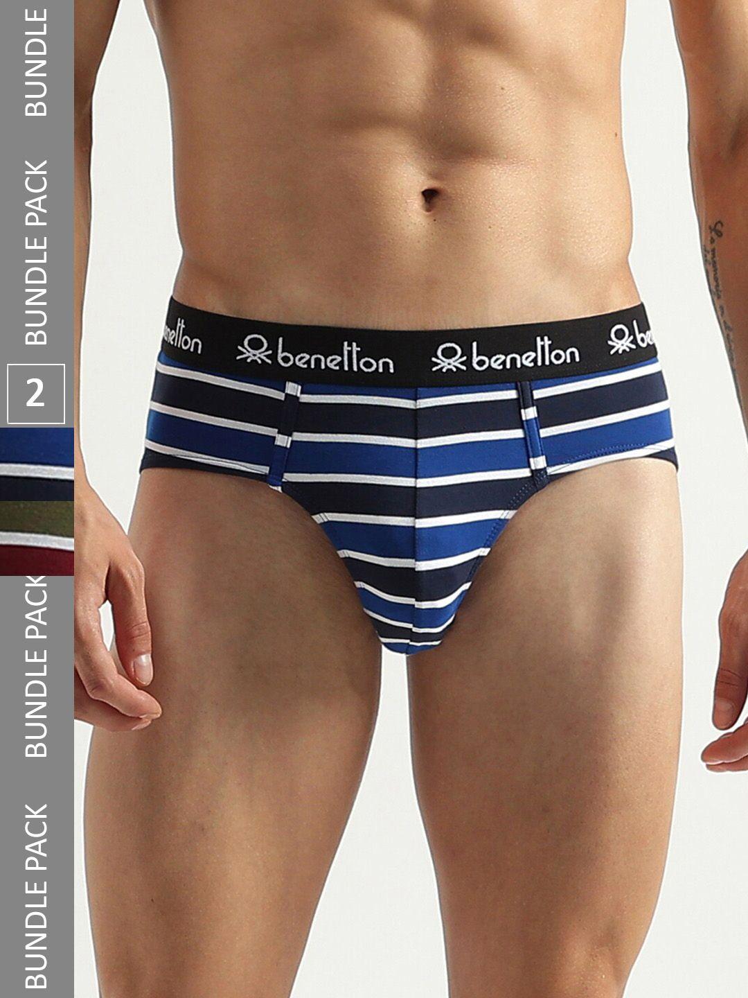 united colors of benetton pack of 2 printed basic briefs 23p3menuc155i902xl