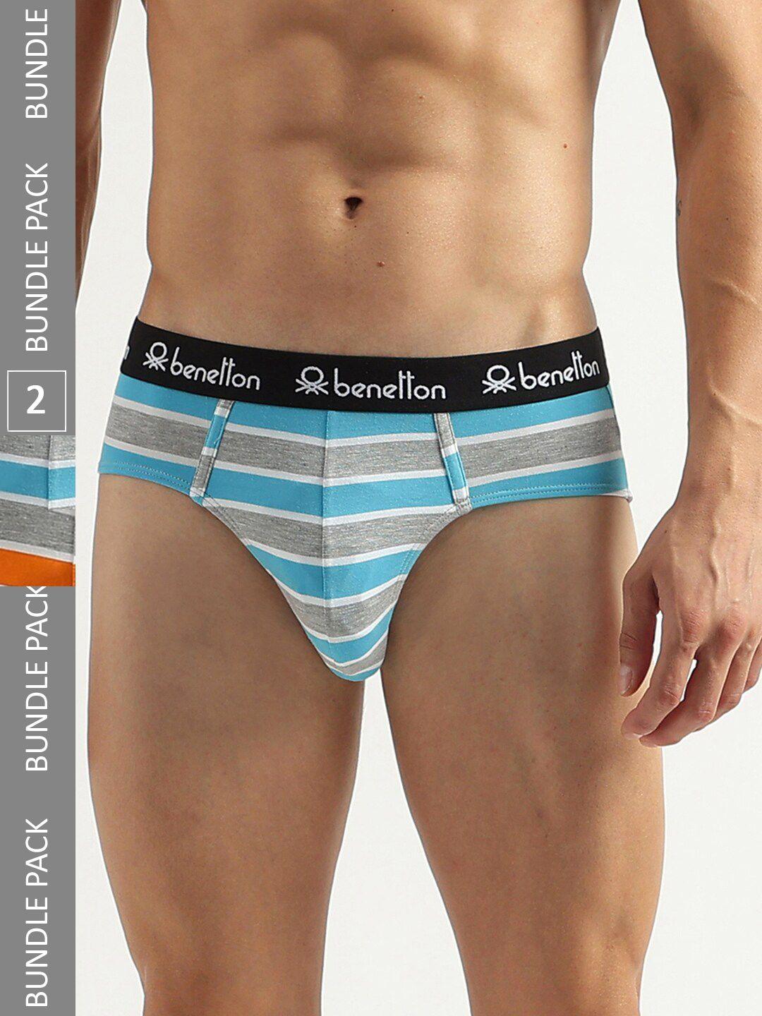 united colors of benetton pack of 2 striped low rise basic briefs 23p3menuc149i901xl