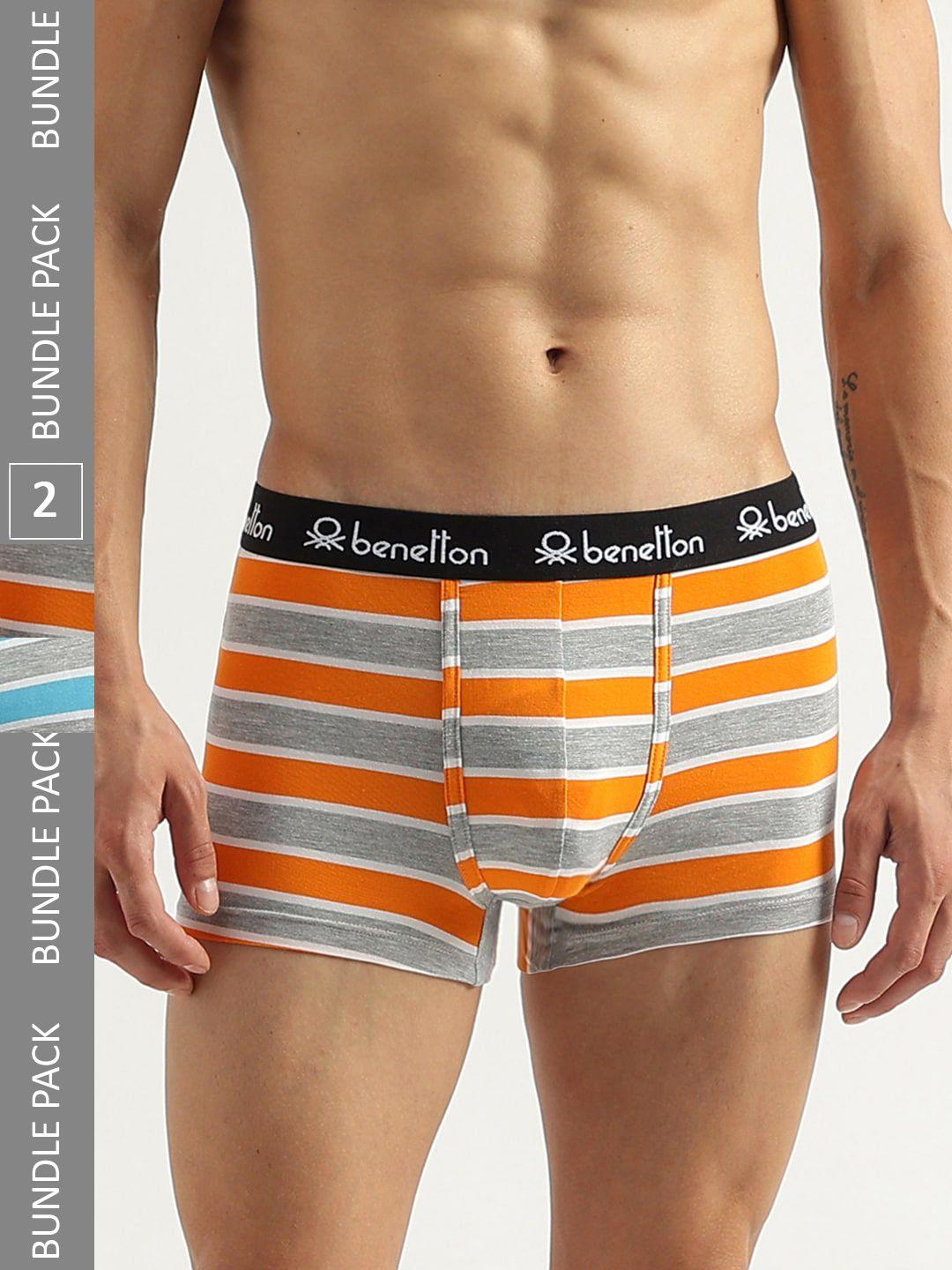 united colors of benetton pack of 2 striped trunks 23p3menuc150i901s