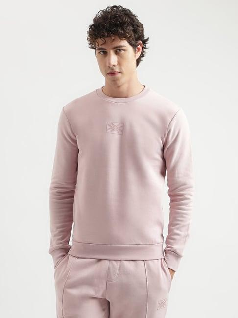 united colors of benetton pink regular fit sweatshirt