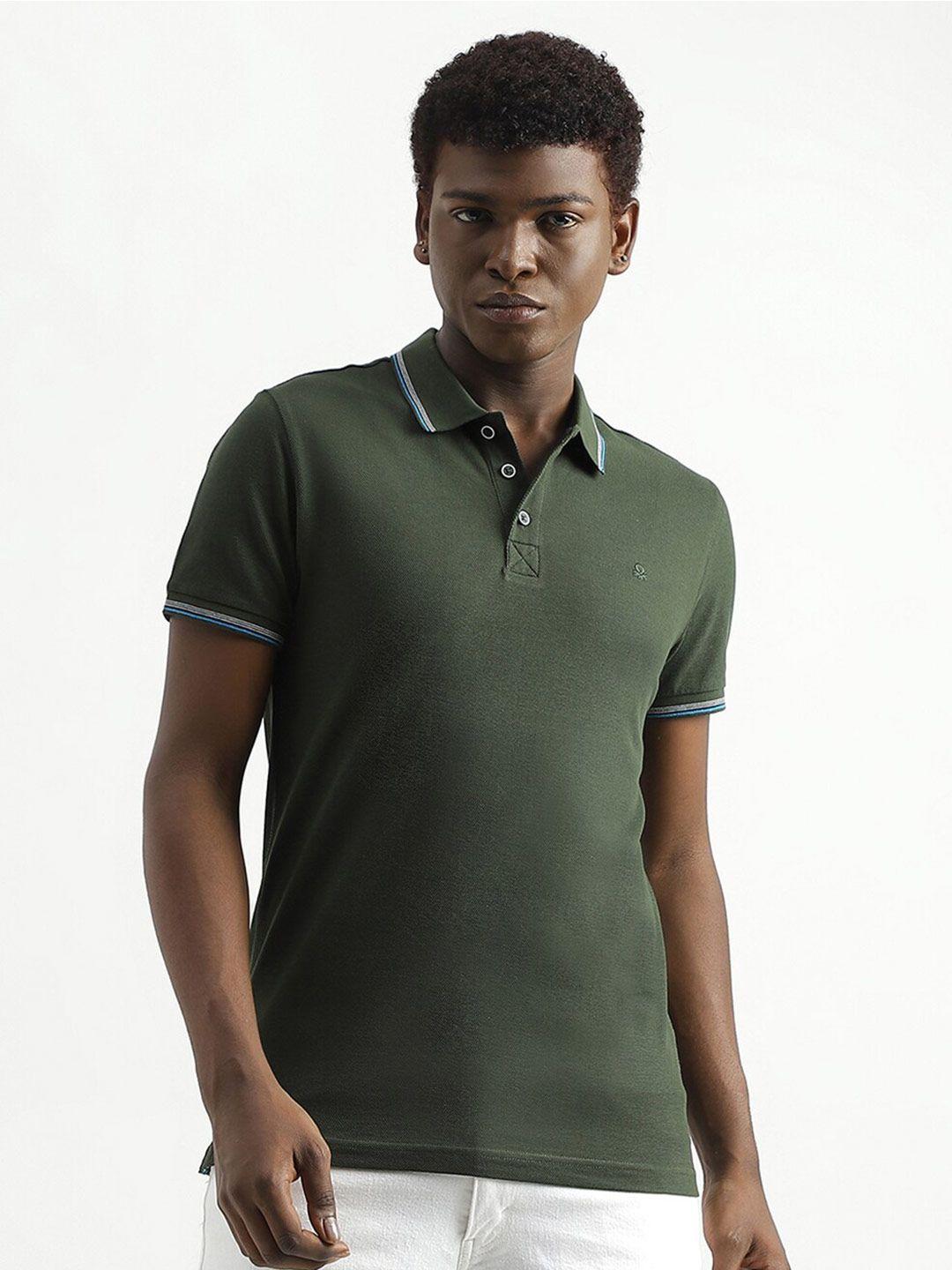 united colors of benetton polo collar cotton t-shirt