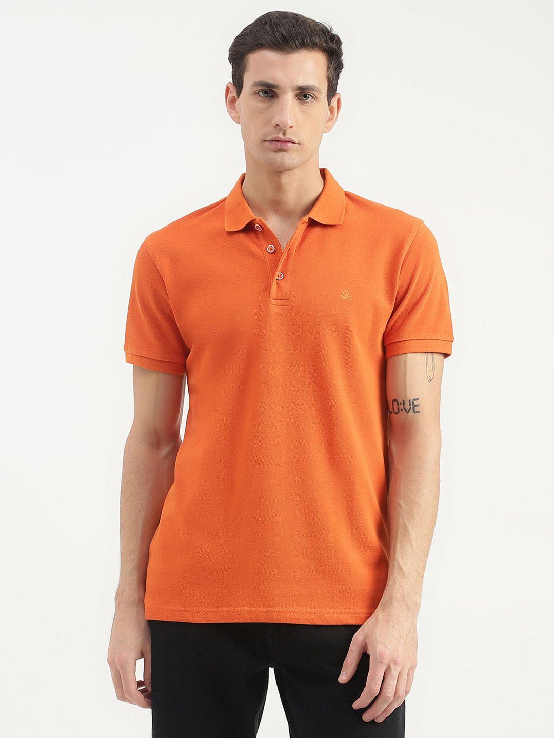 united colors of benetton polo collar cotton t-shirt