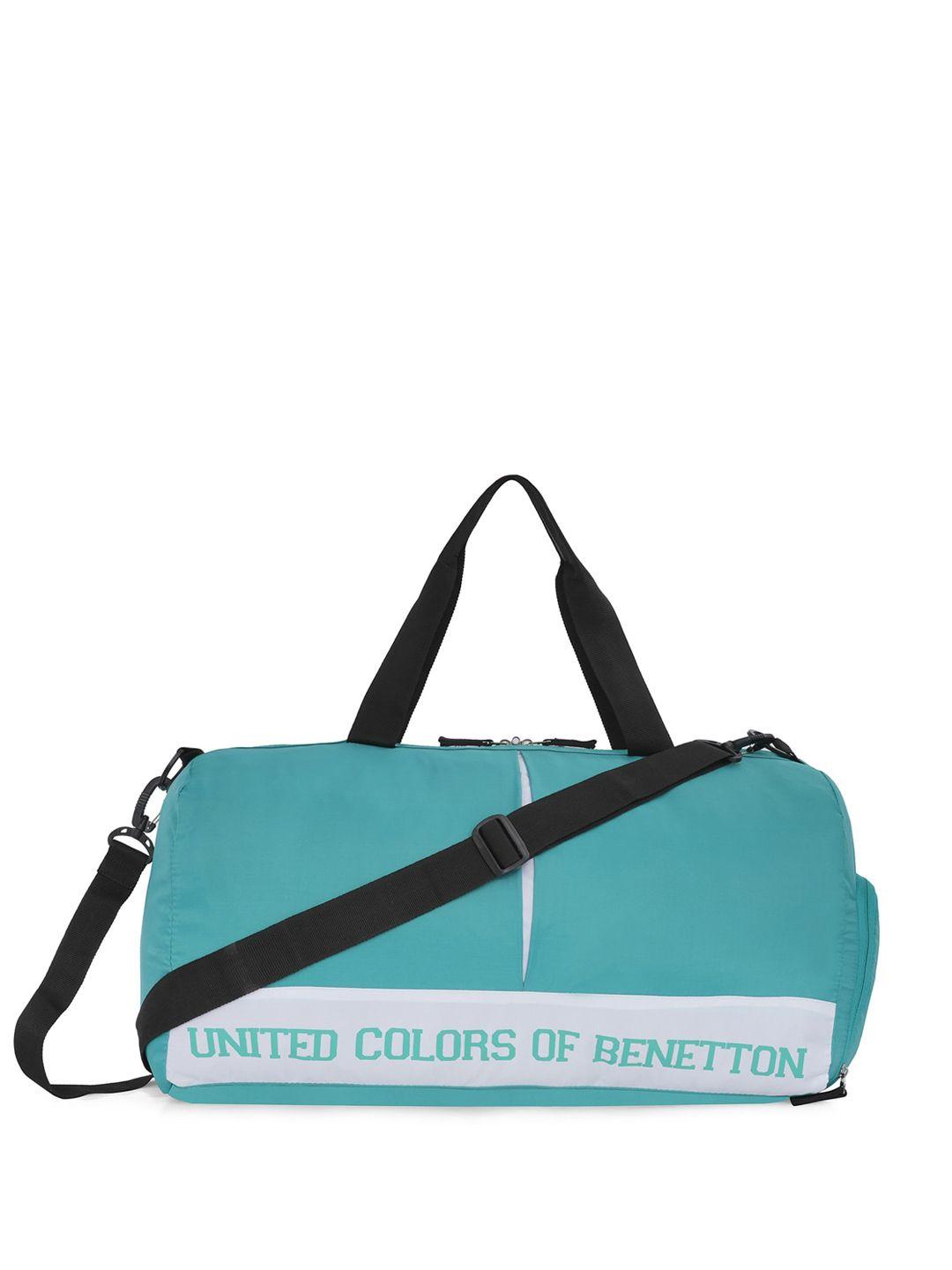 united colors of benetton printed gym duffel bag
