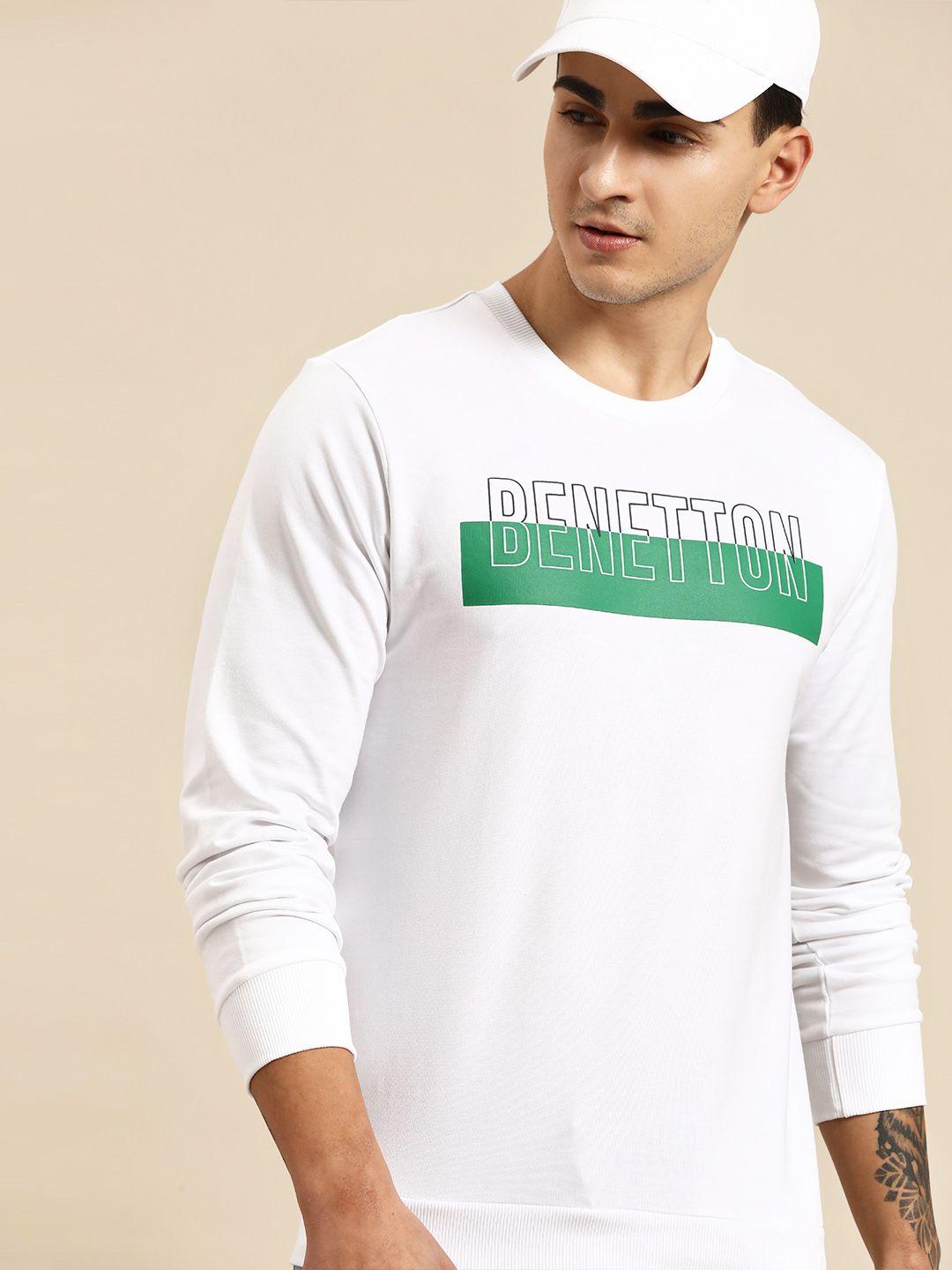 united colors of benetton pure cotton printed sweatshirt