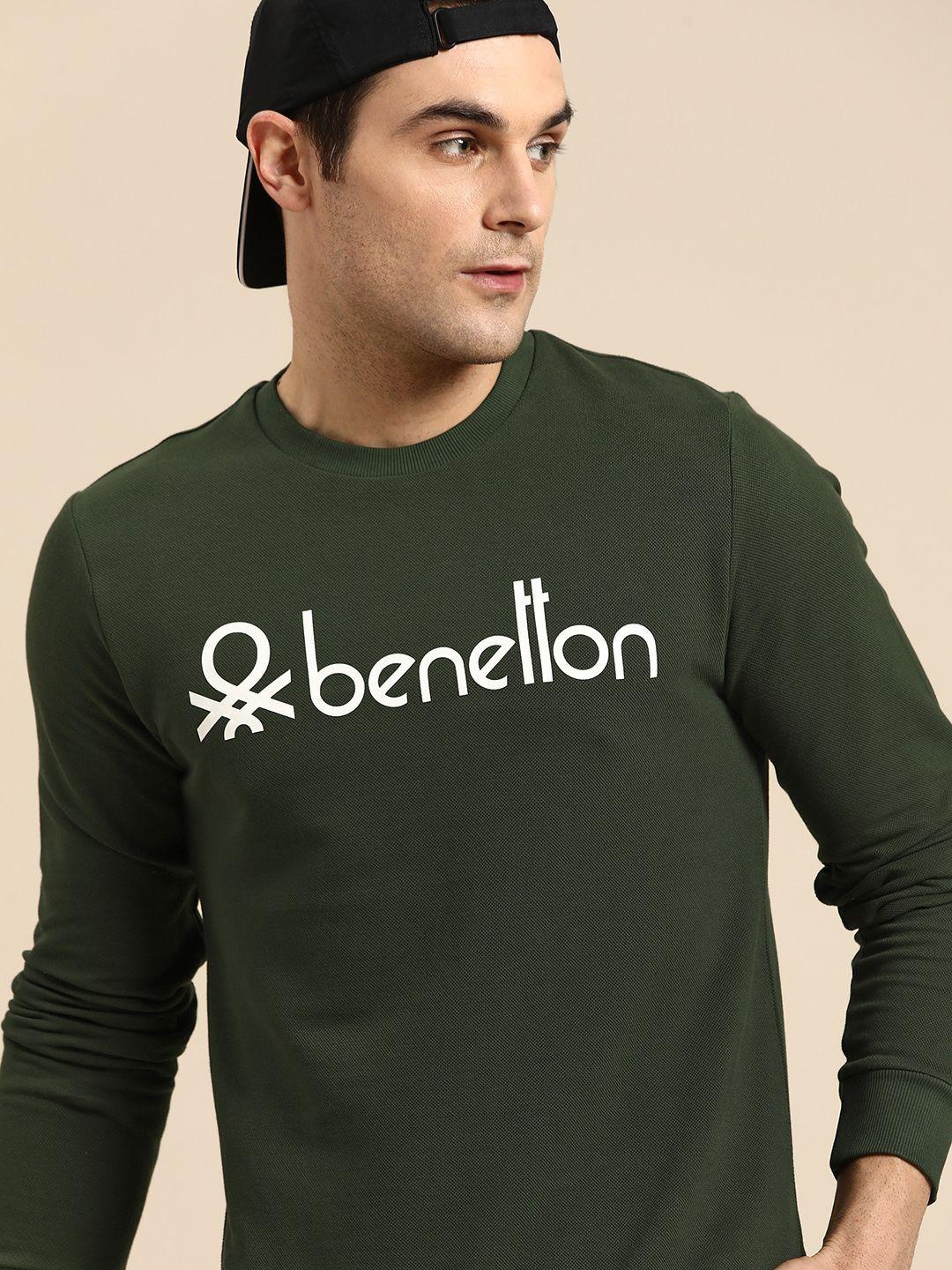 united colors of benetton pure cotton printed sweatshirt