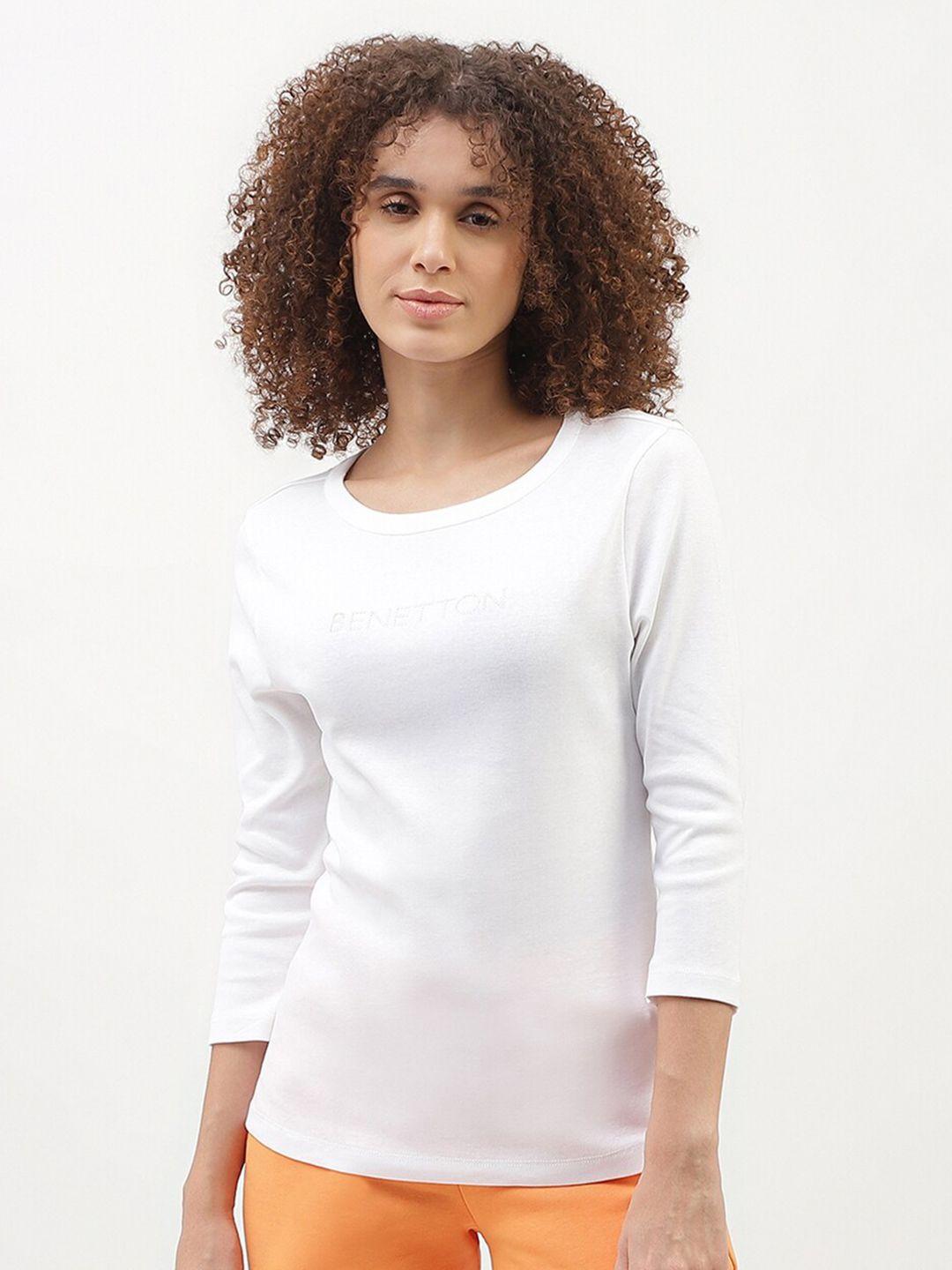 united colors of benetton round neck cotton top