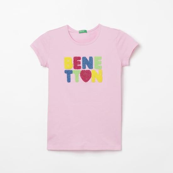 united colors of benetton round-neck top with applique