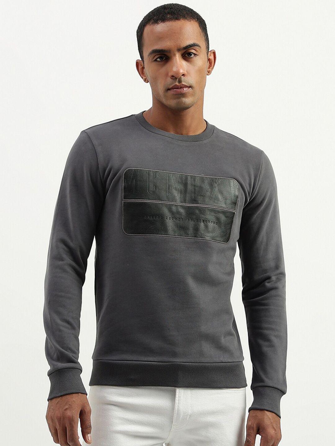 united colors of benetton self design pullover sweatshirt