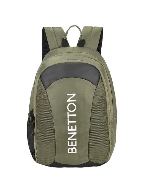 united colors of benetton skylar 18 ltrs olive medium laptop backpack