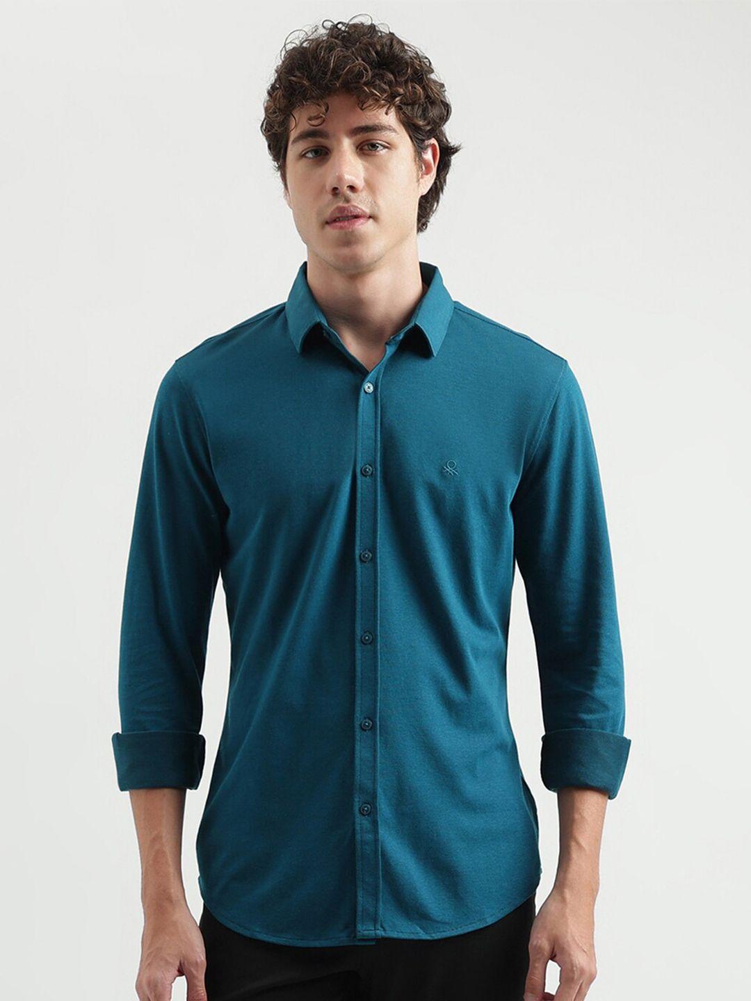 united colors of benetton spread collar casual shirt