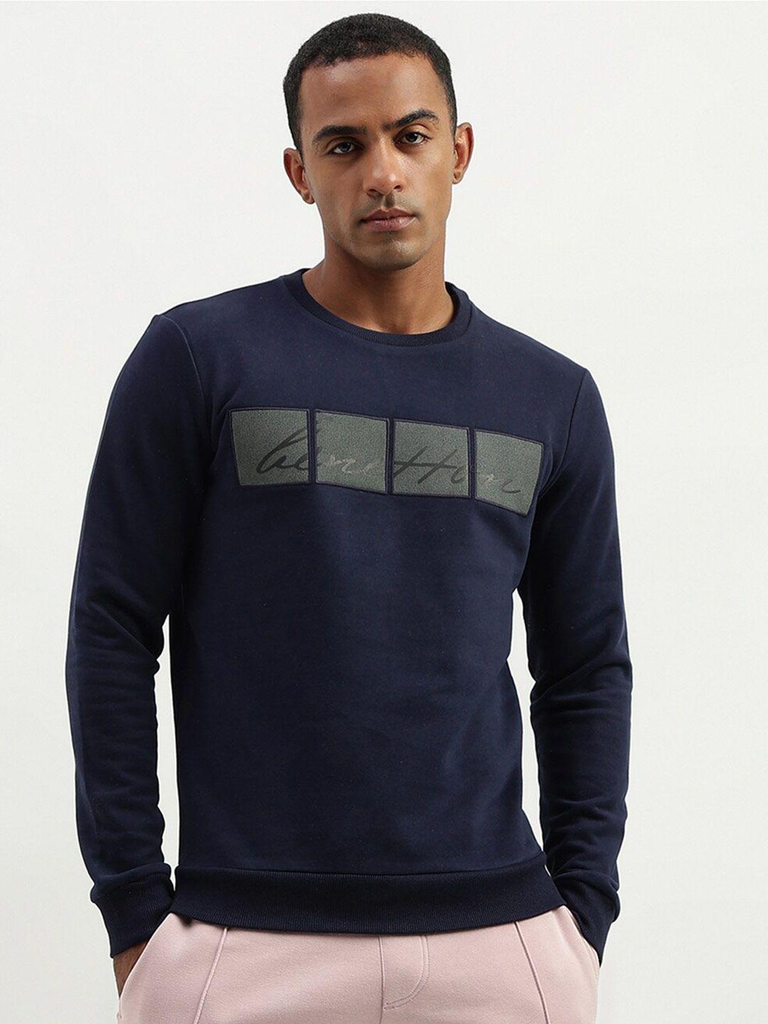 united colors of benetton typography printed pullover sweatshirt