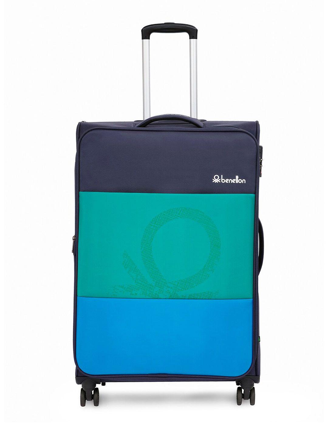 united colors of benetton unisex archimedes colourblocked large trolley bag