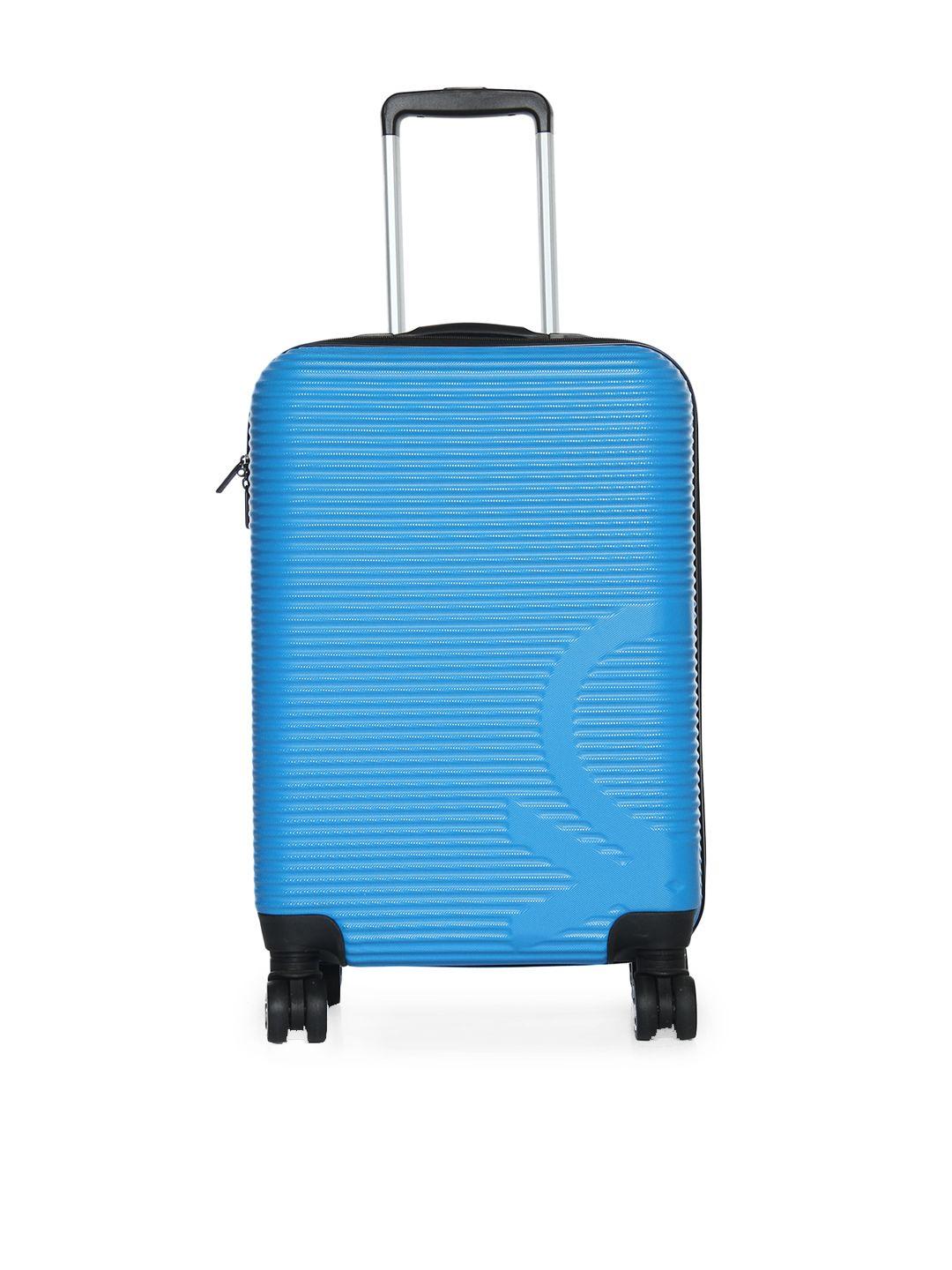 united colors of benetton unisex blue cabin trolley suitcase
