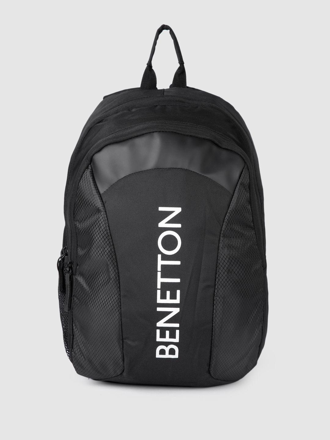 united colors of benetton unisex brand logo print medium laptop backpack