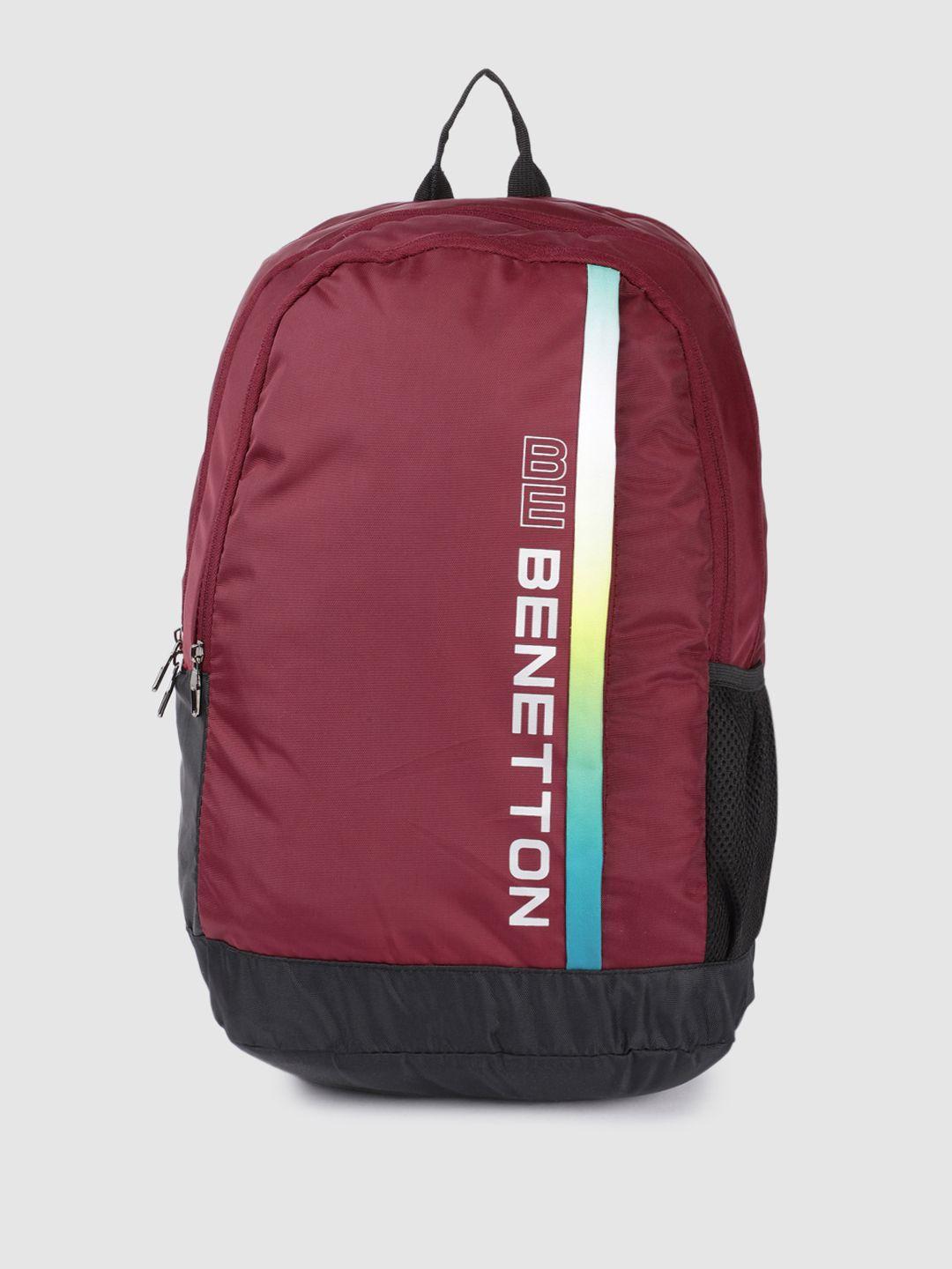 united colors of benetton unisex brand logo printed backpack