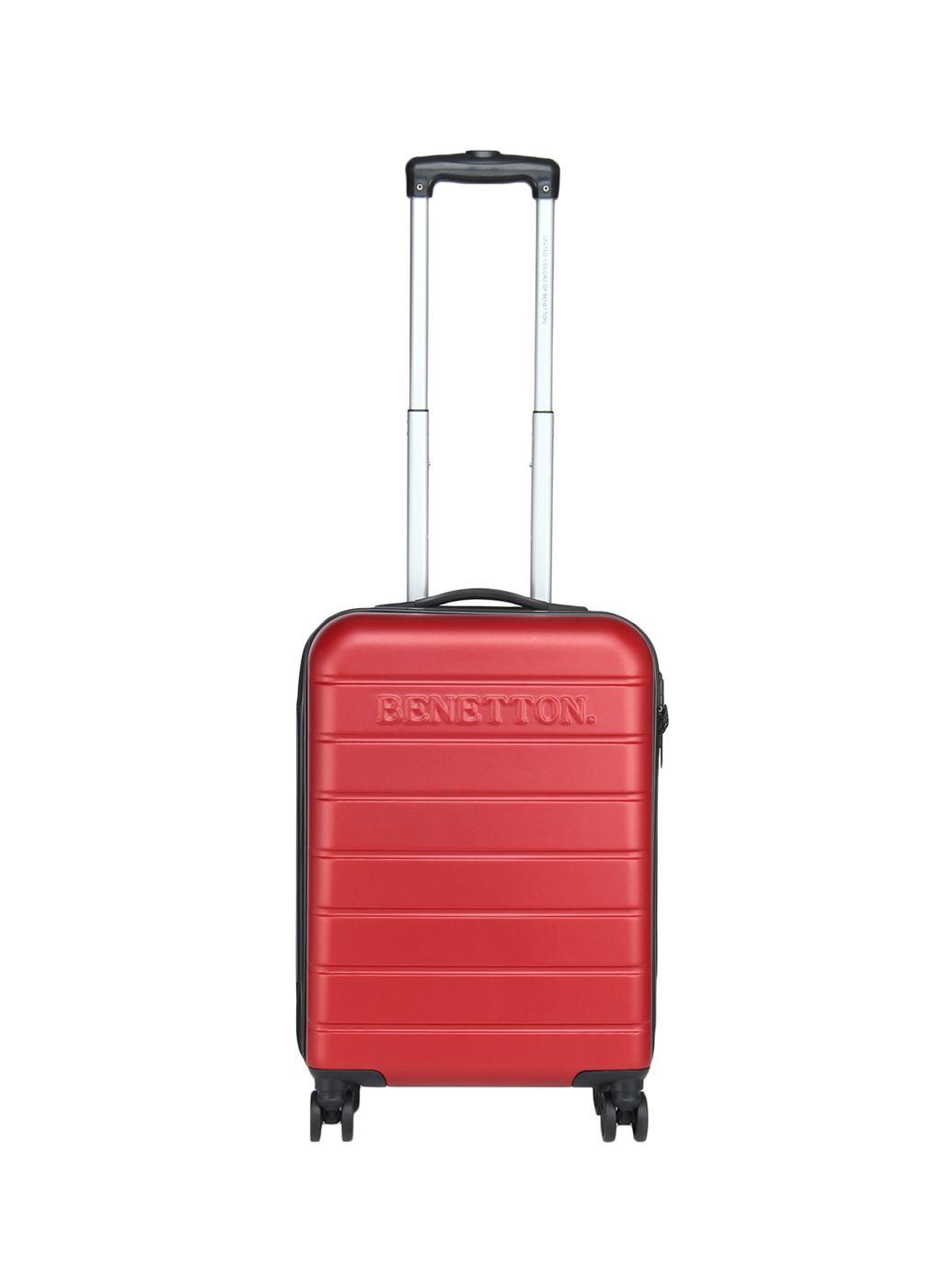 united colors of benetton unisex red cabin trolley suitcase