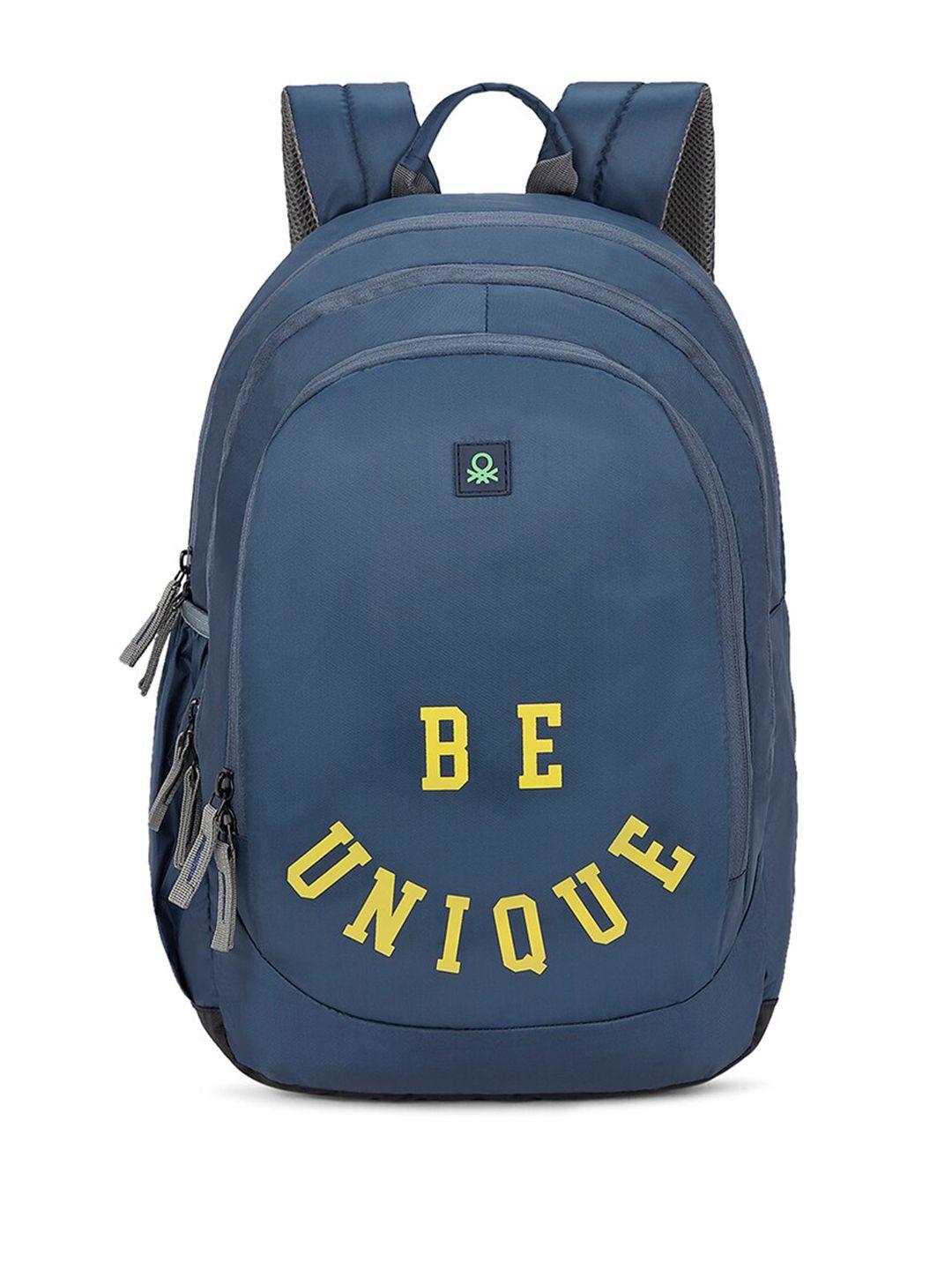 united colors of benetton unisex typography printed 14 inch laptop backpack