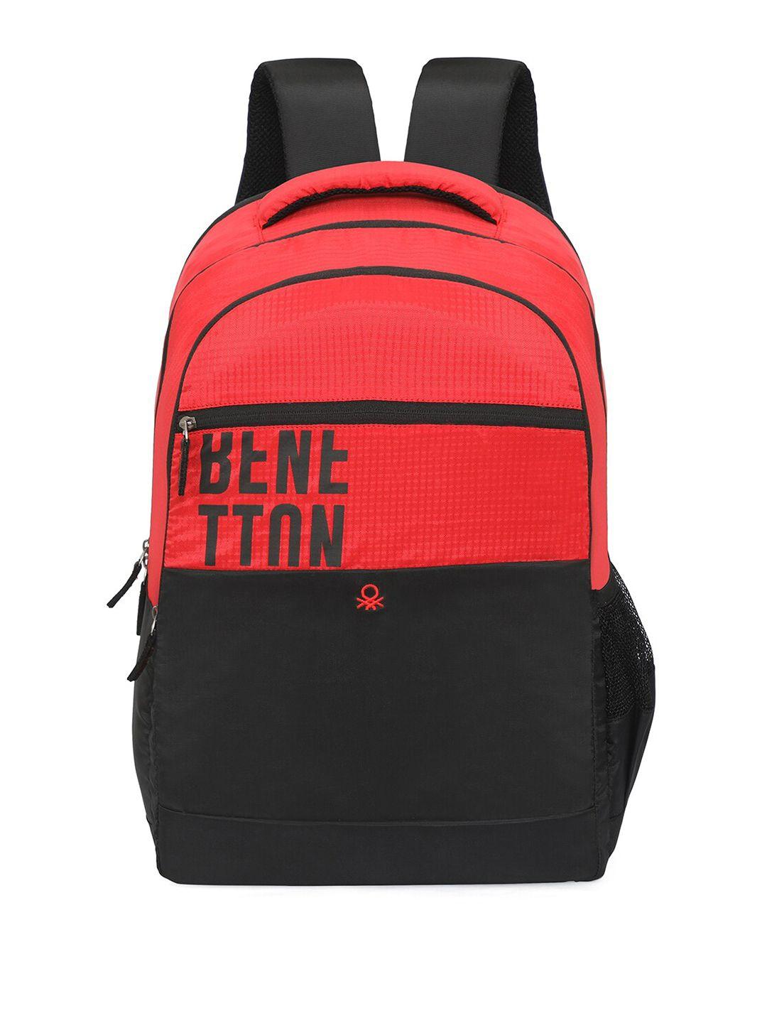 united colors of benetton unisex typography printed backpack