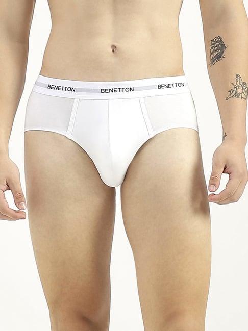 united colors of benetton white regular fit briefs