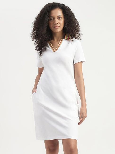 united colors of benetton white shirt dress