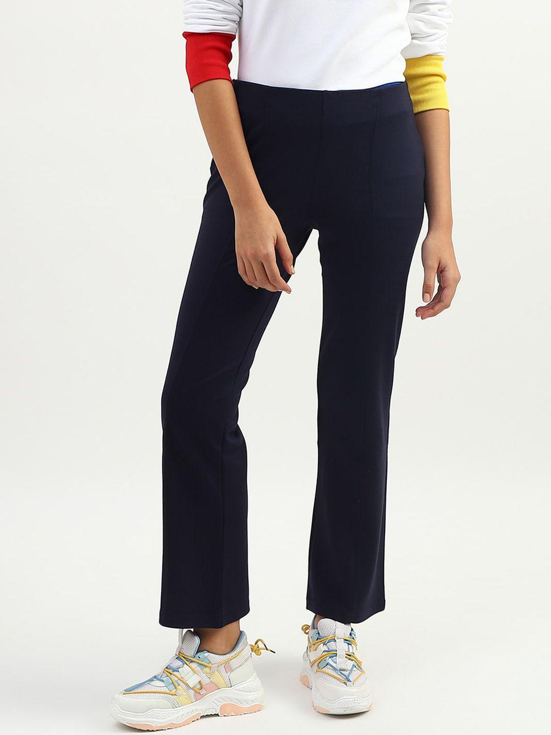 united colors of benetton women  regular fit trousers