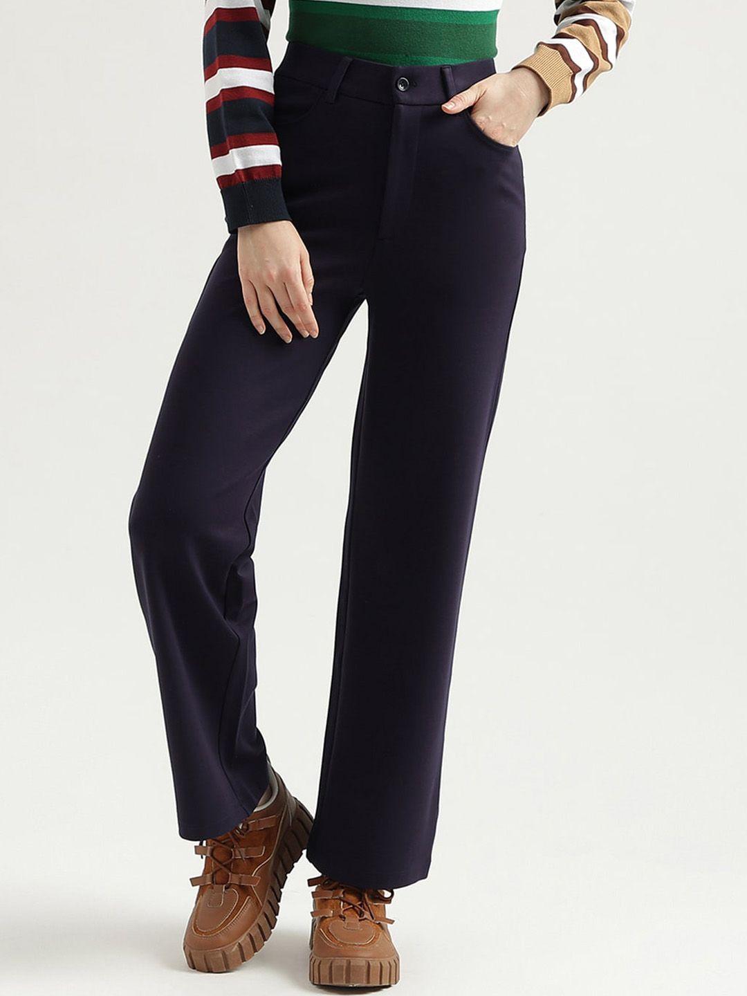 united colors of benetton women high-rise trousers
