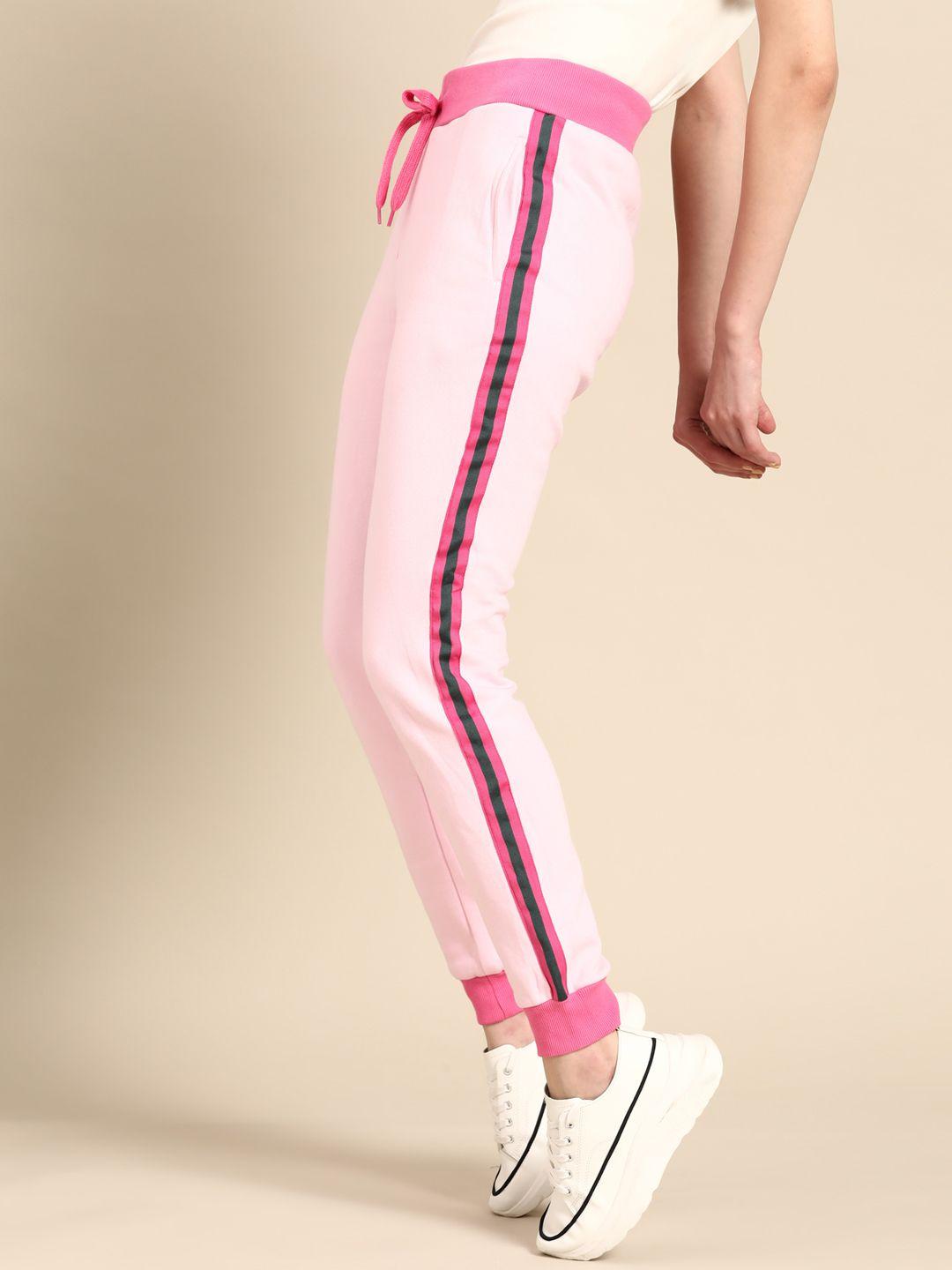 united colors of benetton women pink solid joggers