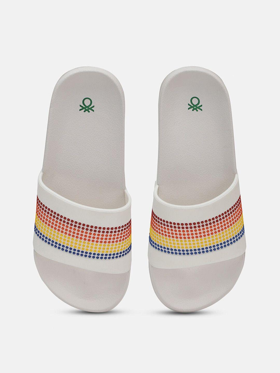 united colors of benetton women printed sliders