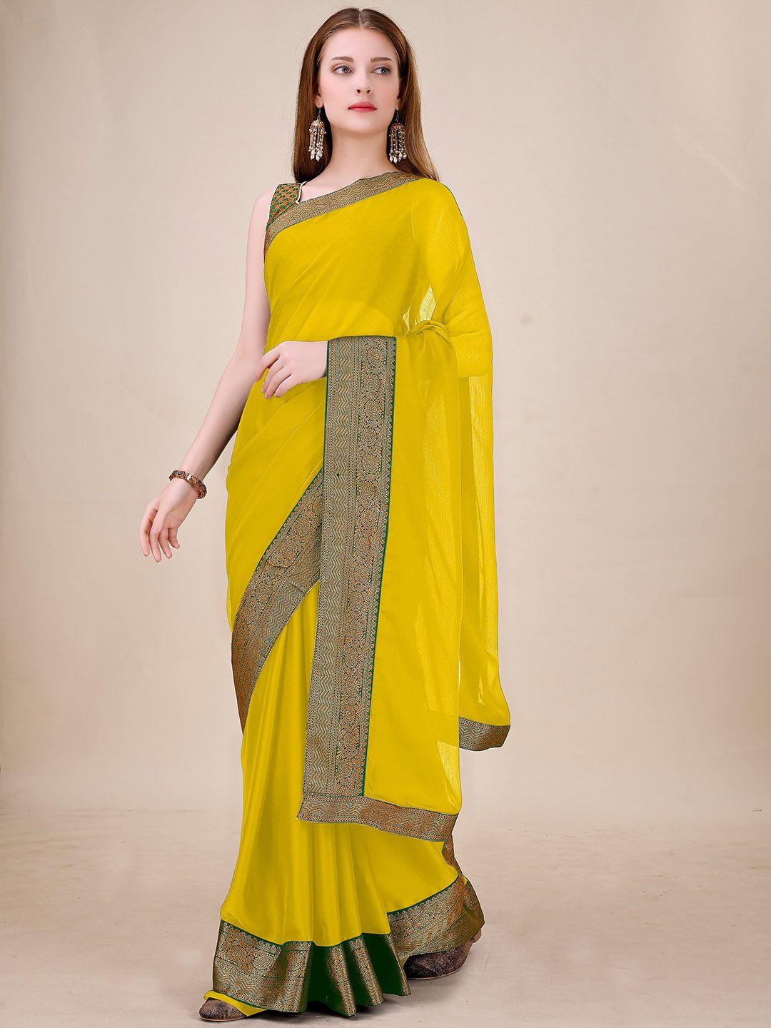 united liberty zari pure chiffon saree