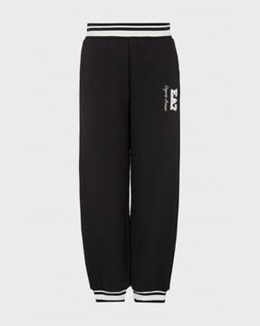 university squad contrast maxi logo regular track pants