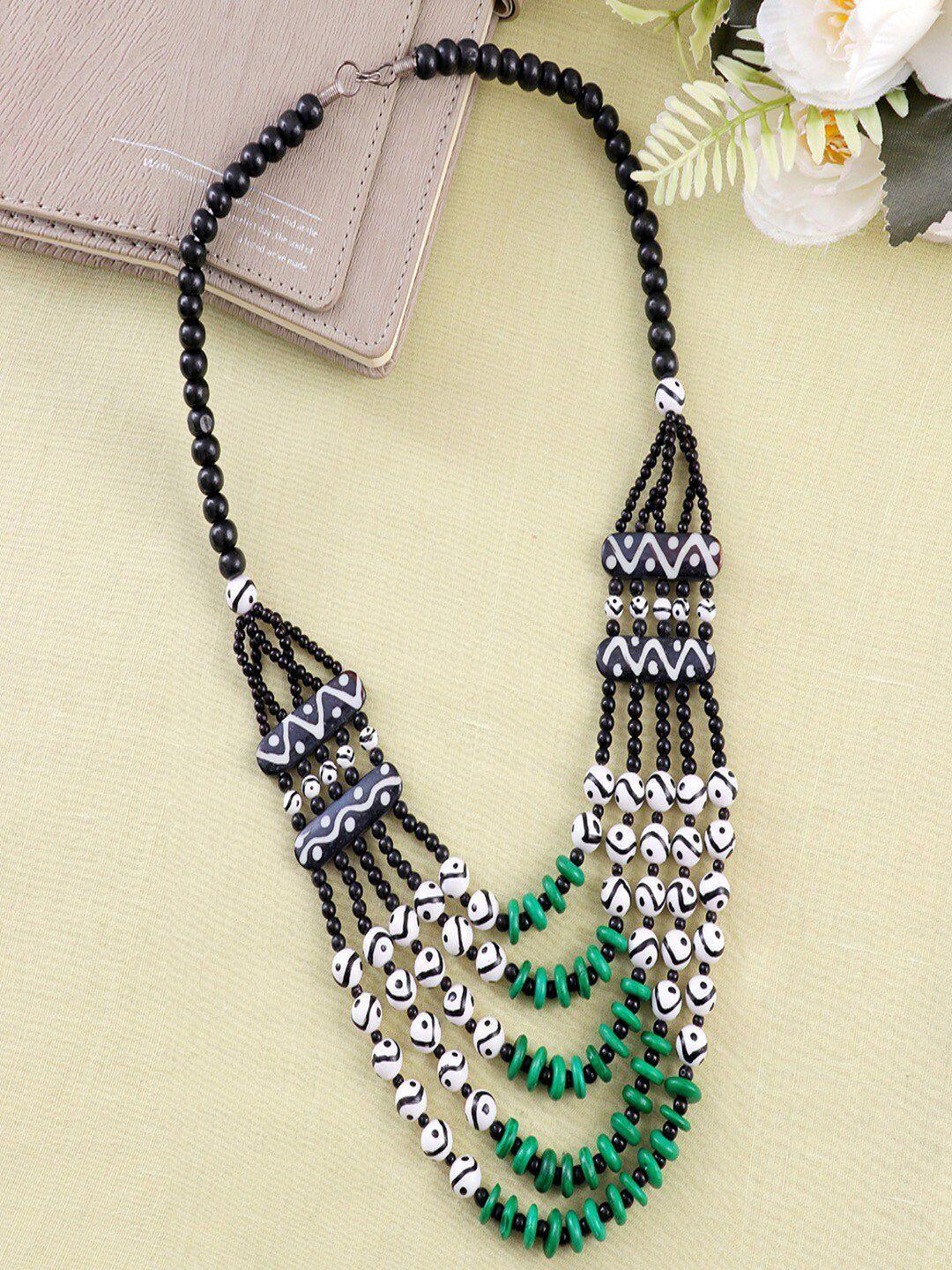 university trendz artificial beads studded necklace
