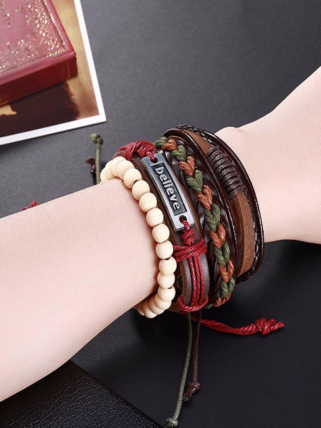 university trendz men set of 4 bracelets